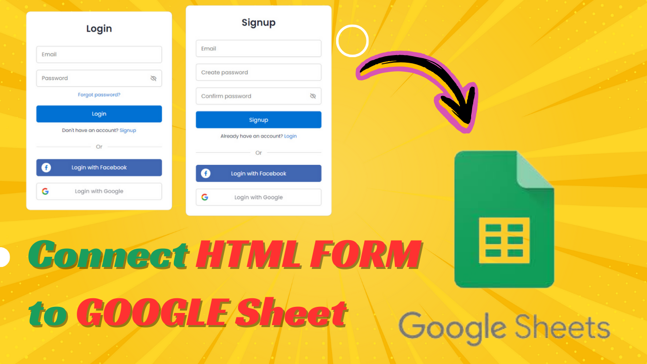 Creating A Form In HTML/CSS To Submit Data To Google Sheets | Too Div ...